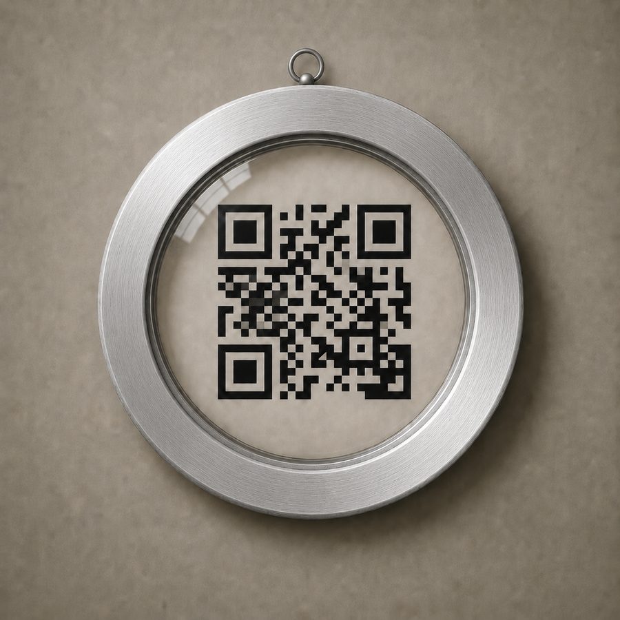 Srebrna zawieszka QR